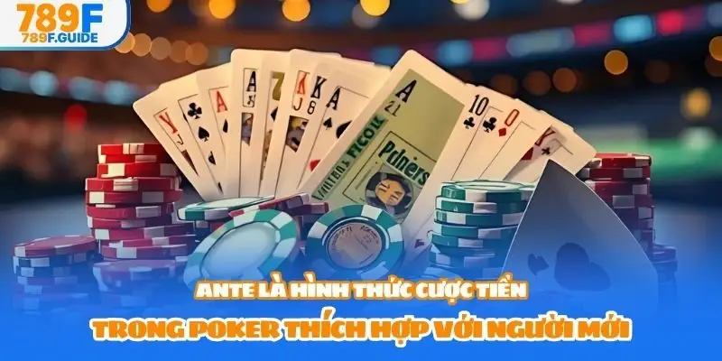 Ante là hình thức cược tiền trong poker thích hợp với người mới