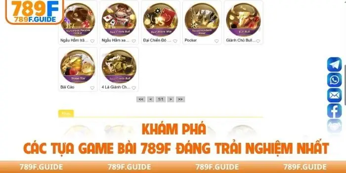 Khám phá các tựa game bài 789F đáng trải nghiệm nhất